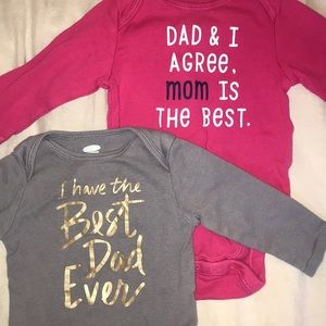 Old Navy Mom and Dad Onesies